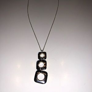 Silver squares necklace
